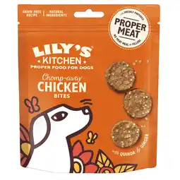 PLUS Lily's Kitchen dog chomp-away chicken bites aanbieding