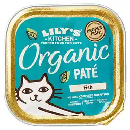 PLUS Lily's Kitchen Cat Organic Paté Fish kuip aanbieding