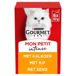 PLUS Gourmet Mon Petit Intense kattenvoer gevogelte aanbieding