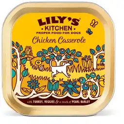 PLUS Lily's Kitchen Dog Chicken/Turkey Casserole kuip aanbieding