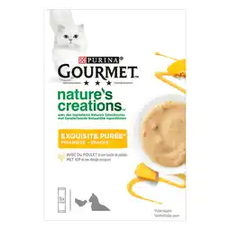 PLUS Gourmet Puree kattensnacks met kip & catnip aanbieding