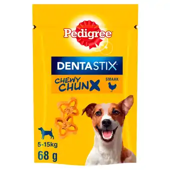 PLUS Pedigree Dentastix Chewy Chunx Mini kip aanbieding