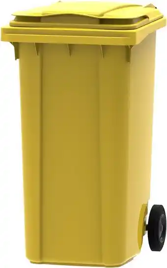 Bol.com Kunststof Kliko Afval Rolcontainer Mini container - 240 liter - Geel aanbieding