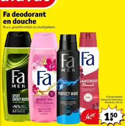 Kruidvat Fa deodorant en douche aanbieding