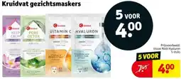 Kruidvat Kruidvat gezichtsmaskers aanbieding