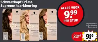 Kruidvat Schwarzkopf Crème Supreme haarkleuring aanbieding