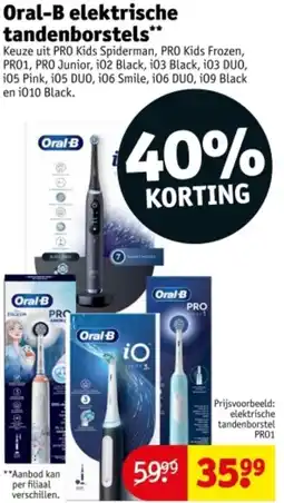 Kruidvat Oral-B elektrische tandenborstels aanbieding