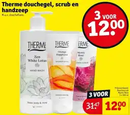 Kruidvat Therme douchegel, scrub en handzeep aanbieding