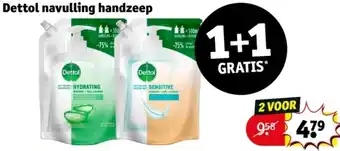 Kruidvat Dettol navulling handzeep aanbieding