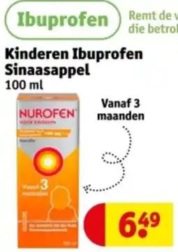 Kruidvat Kinderen Ibuprofen Sinaasappel aanbieding