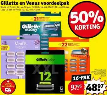 Kruidvat Gillette en Venus voordeelpak aanbieding