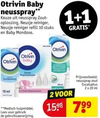 Kruidvat Otrivin Baby neusspray aanbieding