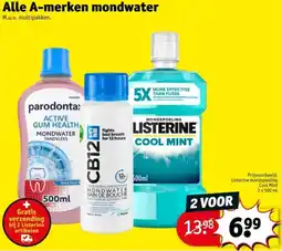 Kruidvat Alle A-merken mondwater aanbieding