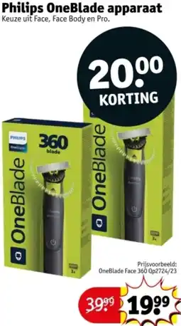 Kruidvat Philips OneBlade apparaat aanbieding