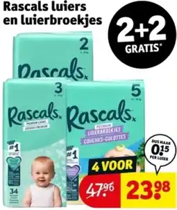 Kruidvat Rascals luiers en luierbroekjes aanbieding