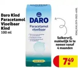 Kruidvat Daro Kind Paracetamol Vloeibaar Kind aanbieding