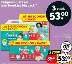Kruidvat Pampers luiers en luierbroekjes big pack aanbieding