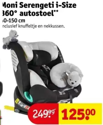 Kruidvat Moni Serengeti i-Size 360° autostoel aanbieding