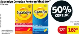 Kruidvat Supradyn Complex Forte en Vital 50+ aanbieding