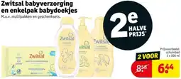 Kruidvat Zwitsal babyverzorging en enkelpak babydoekjes aanbieding