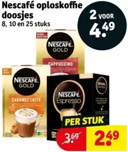 Kruidvat Nescafé oploskoffie doosjes aanbieding