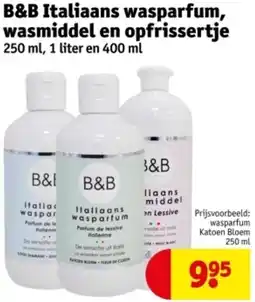 Kruidvat B&B Italiaans wasparfum, wasmiddel en opfrissertje aanbieding