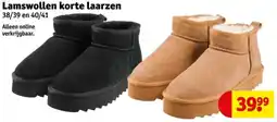 Kruidvat Lamswollen korte laarzen aanbieding