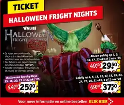 Kruidvat Halloween fright nights ticket aanbieding