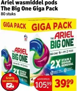 Kruidvat Ariel wasmiddel pods The Big One Giga Pack aanbieding