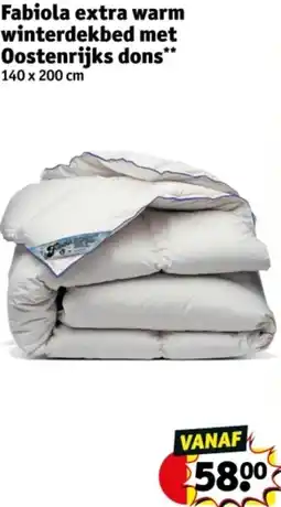 Kruidvat Fabiola extra warm winterdekbed met Oostenrijks dons aanbieding