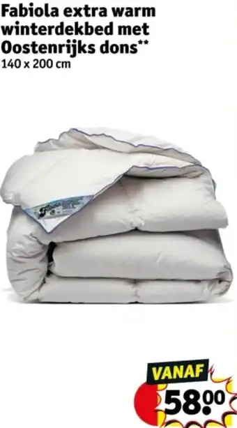 Kruidvat Fabiola extra warm winterdekbed met Oostenrijks dons aanbieding