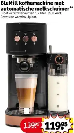 Kruidvat BluMill koffiemachine met automatische melkschuimer aanbieding