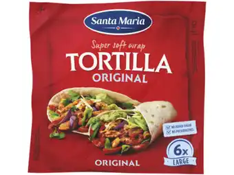 Hoogvliet Tortilla wraps large 6 stuks 371g aanbieding
