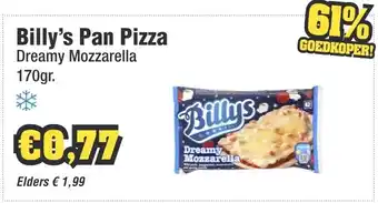 Budget Food Billy's Pan Pizza Dreamy Mozzarella aanbieding
