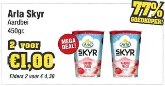 Budget Food Arla Skyr Aardbei aanbieding