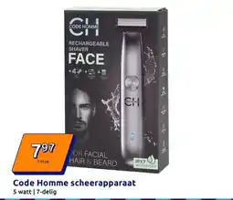 Action Code Homme scheerapparaat aanbieding
