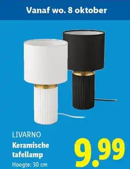 Lidl Livarno Keramische tafellamp aanbieding