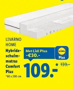 Lidl Livarno Home Hybride-schuim matras comfort plus aanbieding