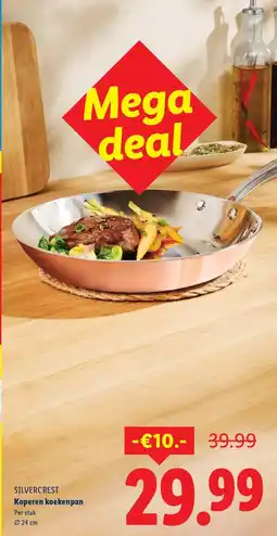 Lidl Silvercrest Koperen koekenpan aanbieding