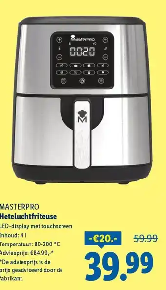 Lidl Masterpro Heteluchtfriteuse aanbieding