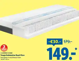 Lidl Livarno home Traagschuimmatras Royal Visco aanbieding