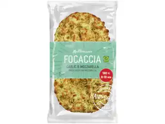 Hoogvliet Mediterraneo Focaccia knoflook mozzarella aanbieding