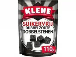 Hoogvliet Klene Dubbel Zoute Dobbelstenen Suikervrije Drop Zak aanbieding