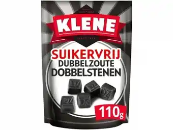 Hoogvliet Klene Dubbel Zoute Dobbelstenen Suikervrije Drop Zak aanbieding