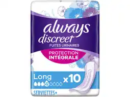 Hoogvliet Always Discreet maandverband plus long voor urineverlies aanbieding