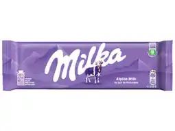 Hoogvliet Milka Chocoladereep alpenmelk aanbieding