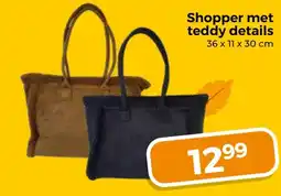 Trekpleister Shopper met teddy details aanbieding