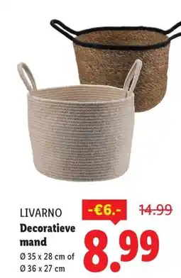Lidl Livarno Decoratieve mand aanbieding