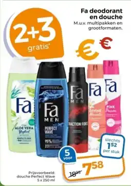 Trekpleister Fa deodorant en douche aanbieding