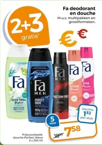 Trekpleister Fa deodorant en douche aanbieding